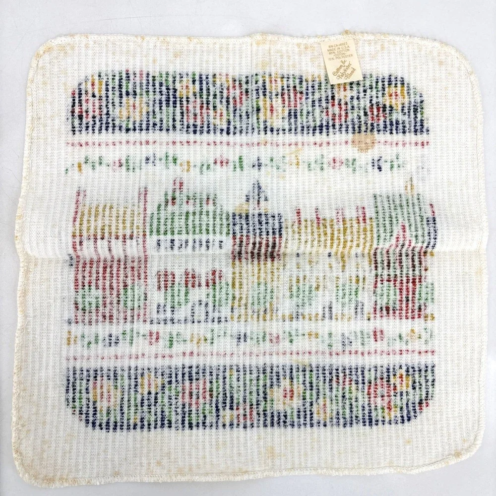 1970s Dish‎ Towel & Dishcloth Set by Sayco Kitchen Towels Row Home Country Town